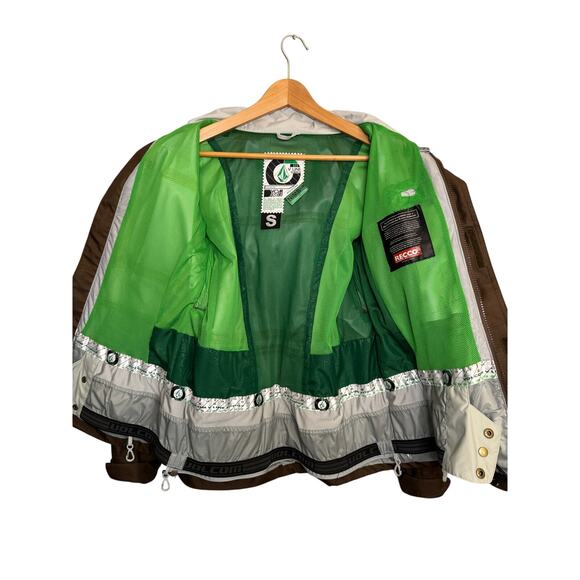 Volcom Women’s Snowboard Jacket & Pants Set Small Brown Y2K Vintage - Picture 8 of 15